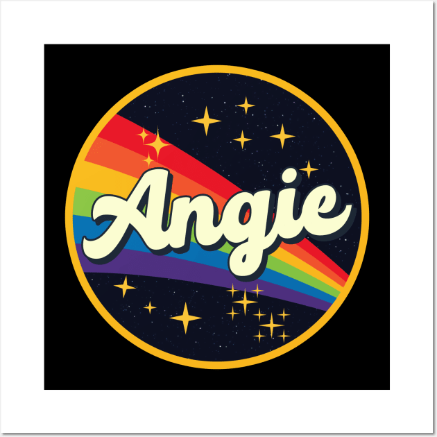 Angie // Rainbow In Space Vintage Style Wall Art by LMW Art